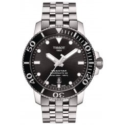 Tissot Mens 43mm Black Dial Seastar 1000 Powermatic 80 Watch T120.407.11.051.00