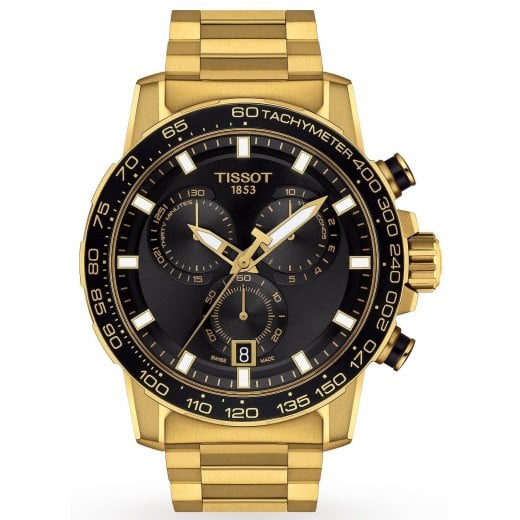 Tissot Mens 45.5mm Gold Supersport Chrono Watch T125.617.33.051.01
