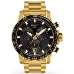 Tissot Mens 45.5mm Gold Supersport Chrono Watch T125.617.33.051.01