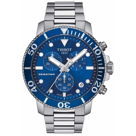 Tissot Mens 45.5mm Seastar 1000 Chronograph Watch T120.417.11.041.00