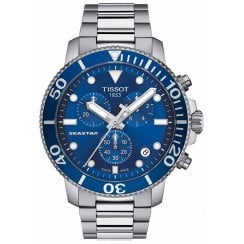 Tissot Mens 45.5mm Seastar 1000 Chronograph Watch T120.417.11.041.00