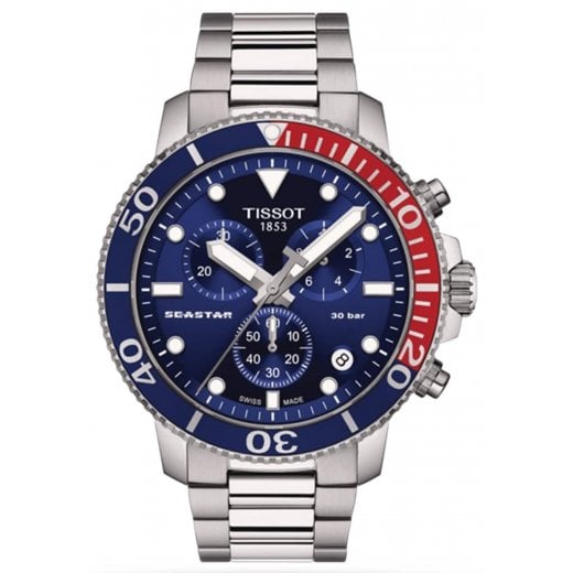 Tissot Mens 45.5mm Seastar 1000 Chronograph Watch T120.417.11.041.03