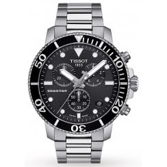 Tissot Mens 45.5mm Seastar 1000 Chronograph Watch T120.417.11.051.00