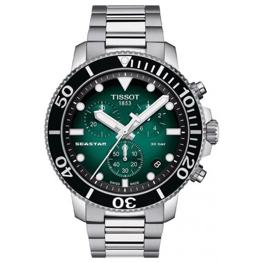 Tissot Mens 45.5mm Seastar 1000 Chronograph Watch T120.417.11.091.01
