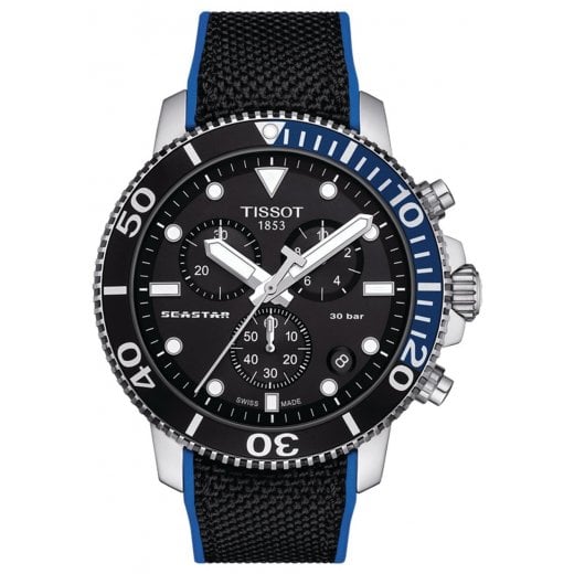 Tissot Mens 45.5mm Seastar 1000 Chronograph Watch T120.417.17.051.03