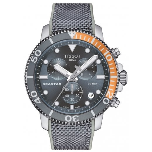 Tissot Mens 45.5mm Seastar 1000 Chronograph Watch T120.417.17.081.01