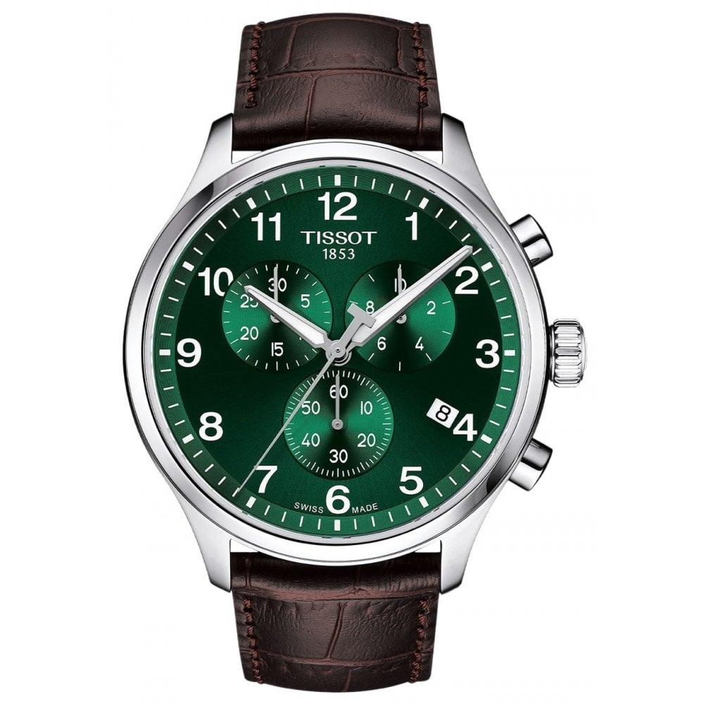 Tissot Mens 45mm Green Dial Chrono XL Classic Watch T116.617.16.092.00