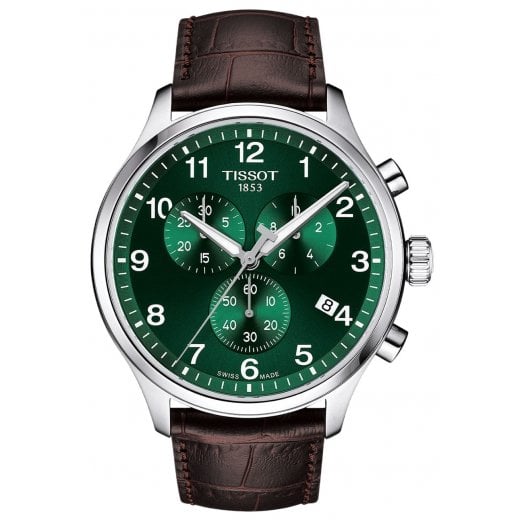 Tissot Mens 45mm Green Dial Chrono XL Classic Watch T116.617.16.092.00