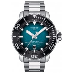 Tissot Mens 46mm Green Dial Seastar 2000 Professional Powermatic 80 Watch T120.607.11.041.00
