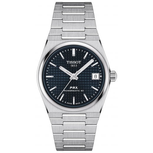 Tissot Unisex 35mm Dark Blue Dial PRX Powermatic 80 Watch T137.207.11.041.00