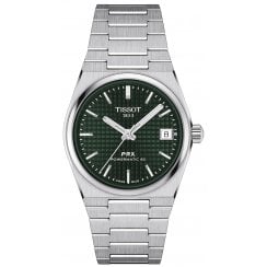 Tissot Unisex 35mm Green Dial PRX Powermatic 80 Watch T137.207.11.091.00