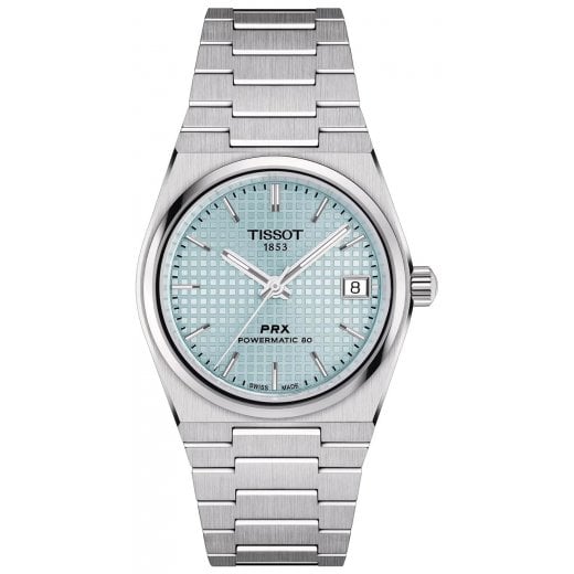 Tissot Unisex 35mm Ice Blue Dial PRX Powermatic 80 Watch T137.207.11.351.00