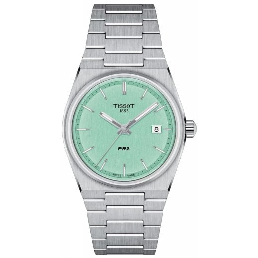 Tissot Unisex 35mm Mint Green Dial PRX Watch T137.210.11.091.00