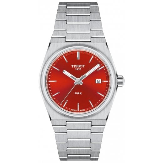 Tissot Unisex 35mm Red Dial PRX Watch T137.210.11.421.00