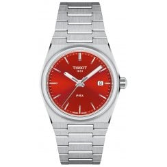 Tissot Unisex 35mm Red Dial PRX Watch T137.210.11.421.00