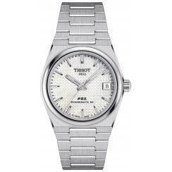 Tissot Unisex 35mm White Dial PRX Powermatic 80 Watch T137.207.11.111.00