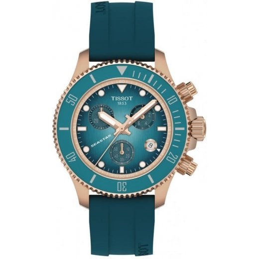 Tissot Unisex 38mm Turquoise Seastar 1000 Watch T120.217.37.041.00